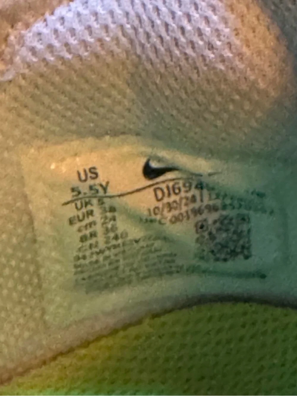Nike FuturField Kids White Black and Yellow Athletic Sneakers